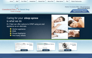 Website content creation for Craniofacial Pain & Dental Sleep Center of Georgia - http://www.atlantatmjfacepain.com/